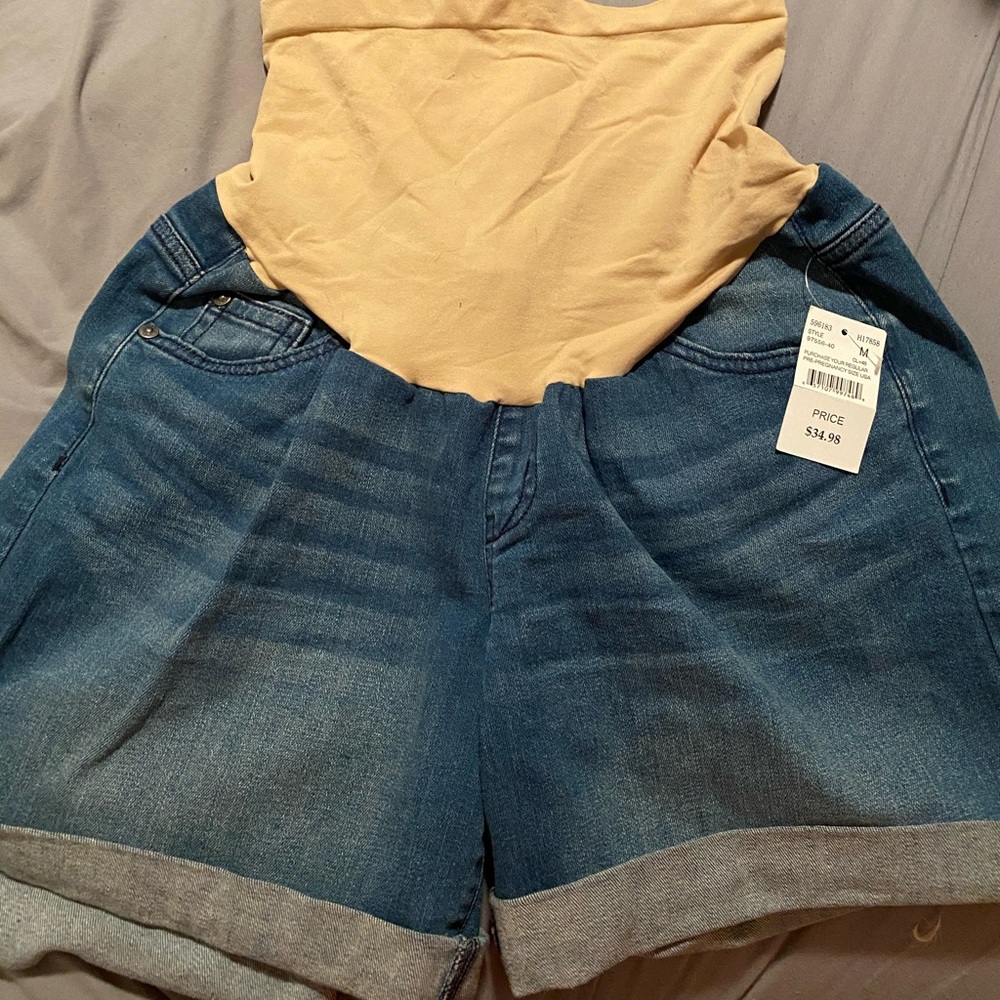 New Maternity jean shorts